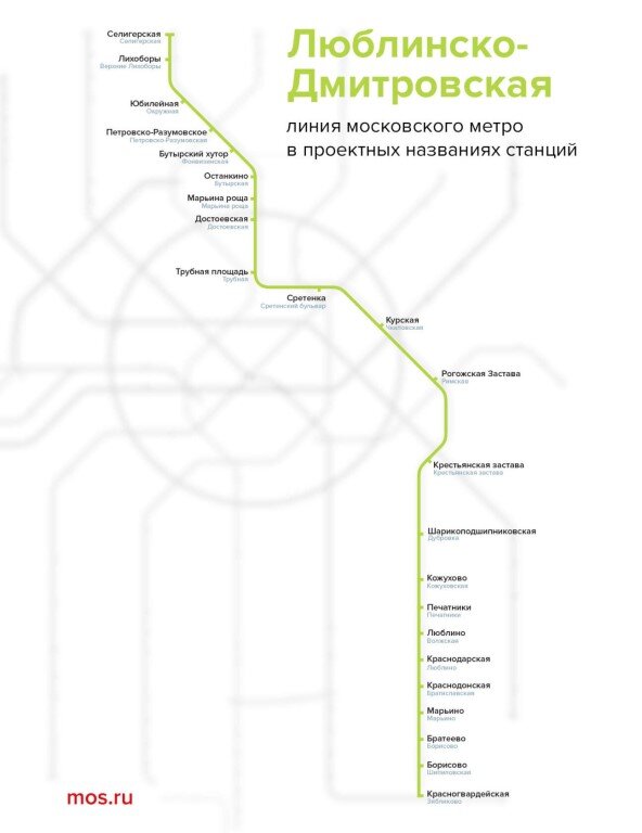 Люблинско дмитровская линия схема