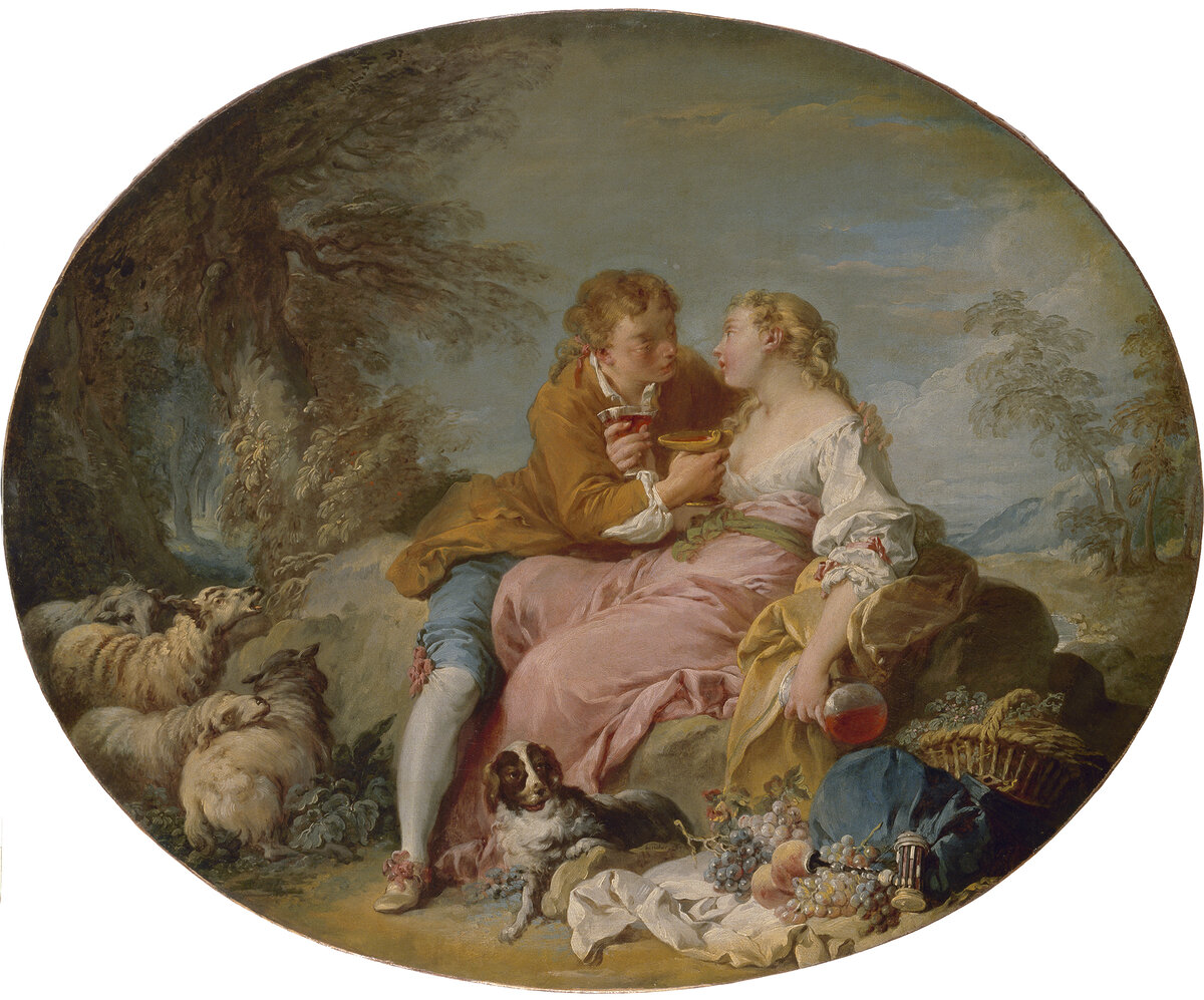 Франсуа Буше. Пастушеская сцена. Франция, начало 1730-х годов