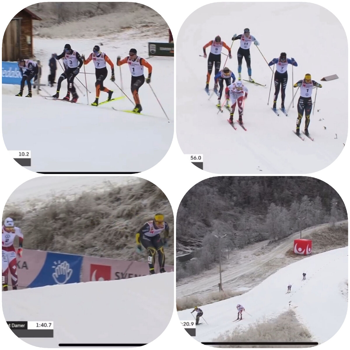 Ход финального забега у женщин