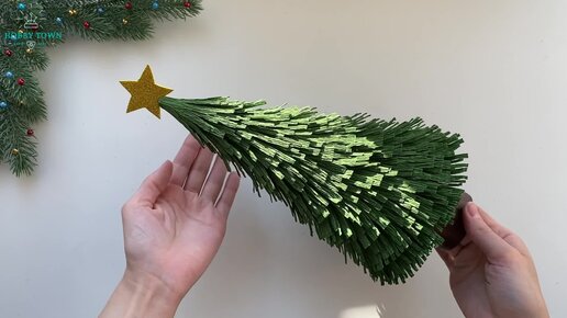 Как сделать новогодние игрушки на елку из гофрированной бумаги