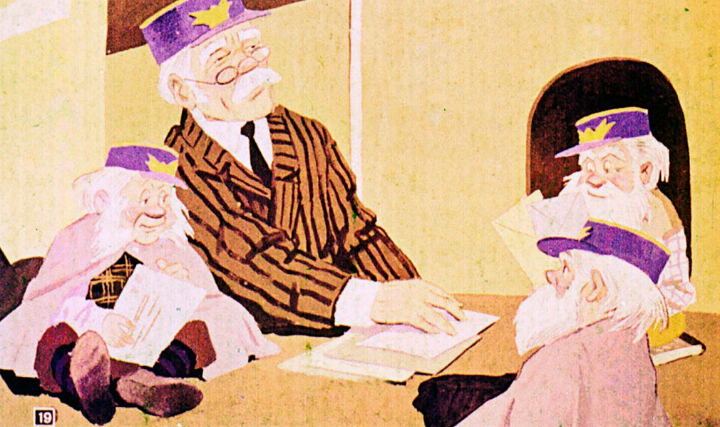 Кадр из диафильма "Почтальонская сказка"