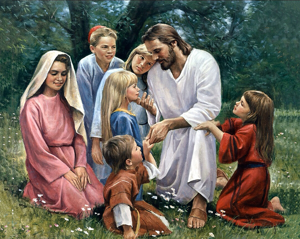 Семья первый приходить. Христос и дети. Иисус Христос и дети. ICUC S detcmi. Изображение Иисуса Христа с детьми.