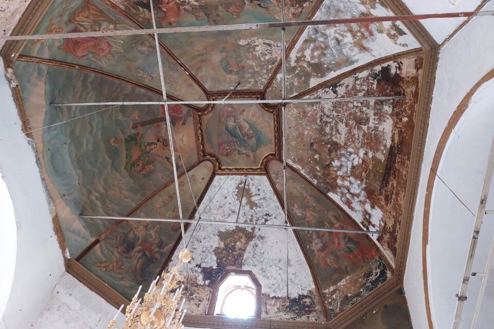     Реставраторы церкви на Новой Басманной улице раскрыли живопись начала XVIII века Фото: mos.ru