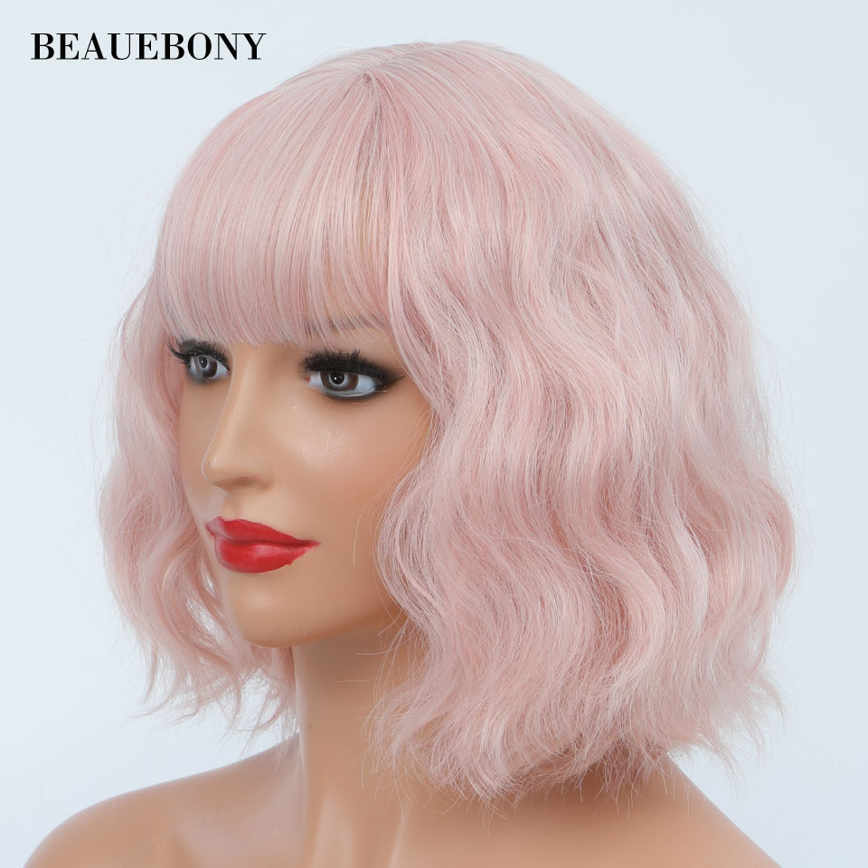 Парик розовый