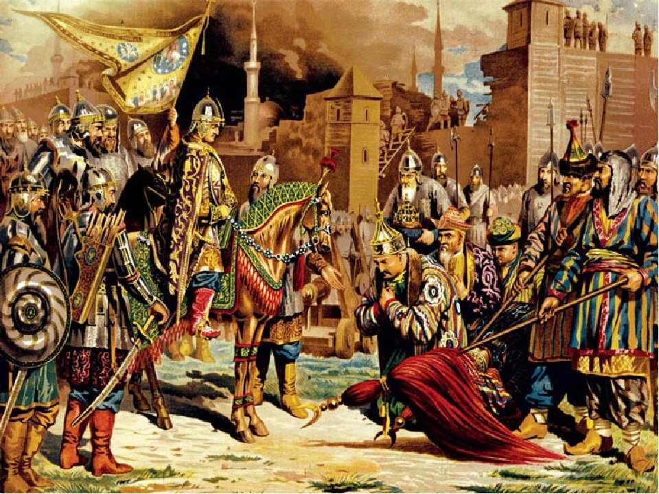Кившенко Алексей Данилович (1851-1895) Покорение Казани. Плененного Едигира царя казанского приводят к Ивану IV