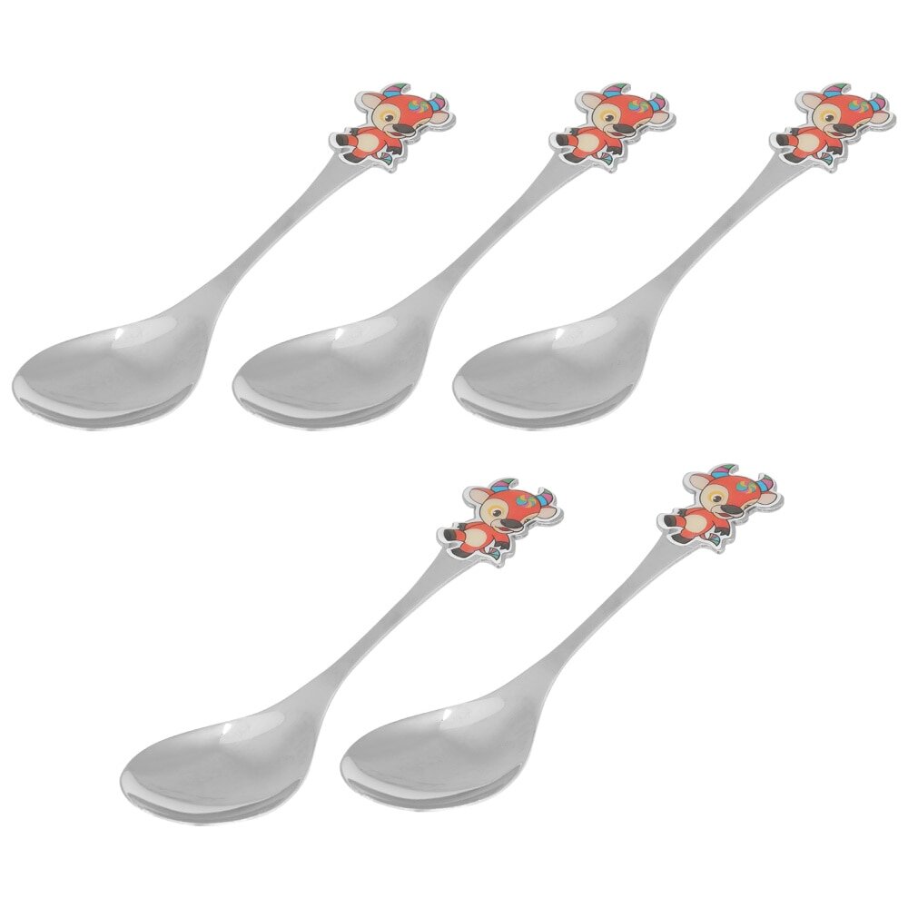 Ложка детская "зверушка", малая, металл, 12 дизайнов