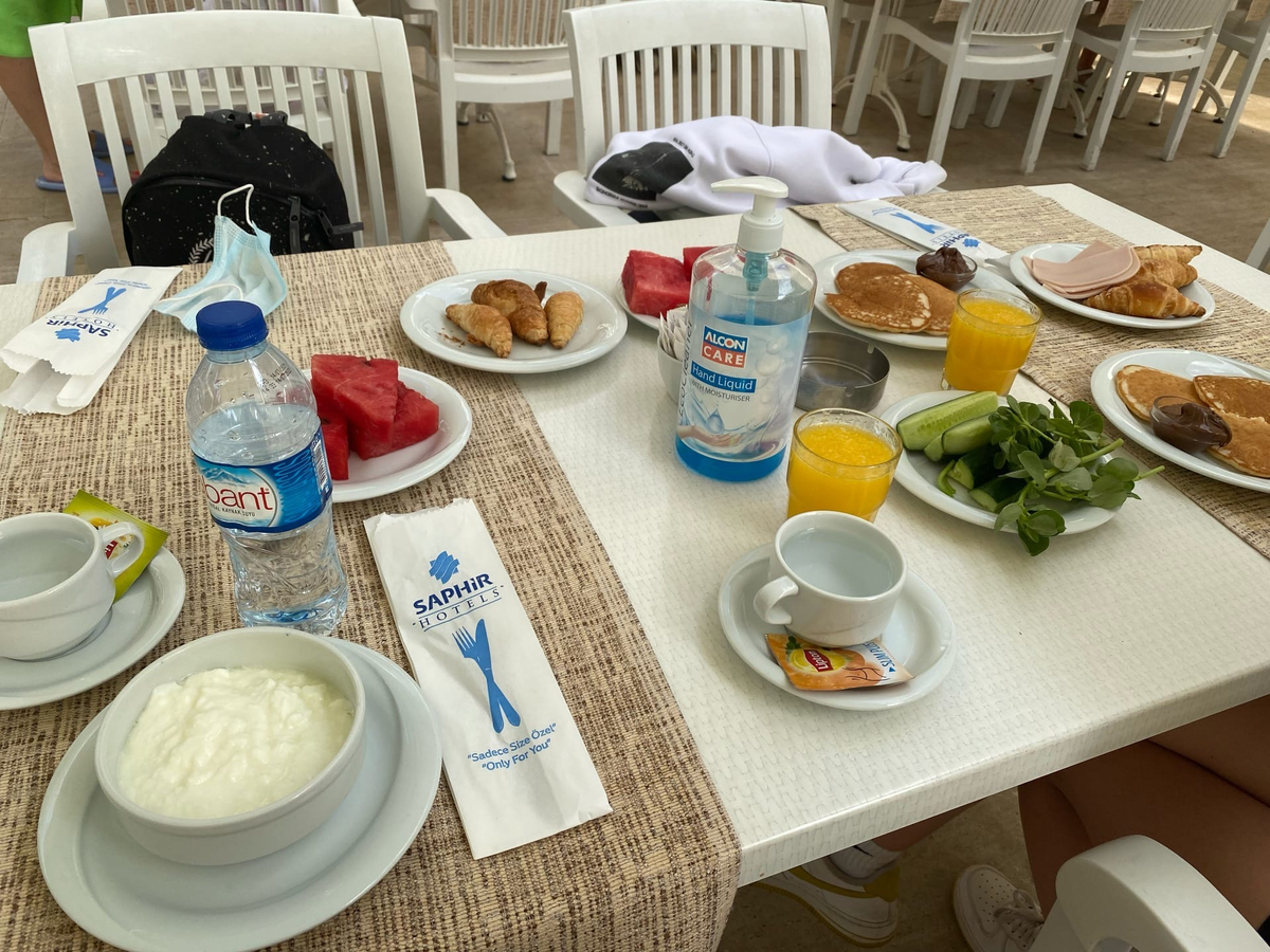 Завтрак в первый день приезда