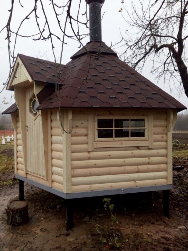 Натуральная древесина - главное правило домиков гриль