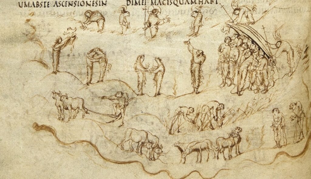 Утрехтская Псалтирь (820—835 гг, Отвильер, Шампань \ университетская библиотека Утрехта)