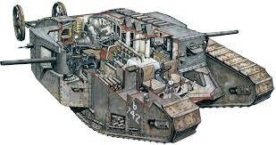  Первый танк спроектировал еще Леонардо Да Винчи. Но первые танки, которые применили на войне  изобрели британские инженеры. На вооружение их боевая машина поступила с именем "Марк 1".-2