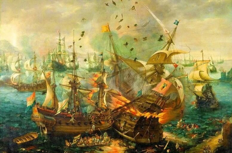 Разгром испанской Непобедимой Армады летом 1588 года, который совершил военно-морской флот английской королевы Елизаветы I-й