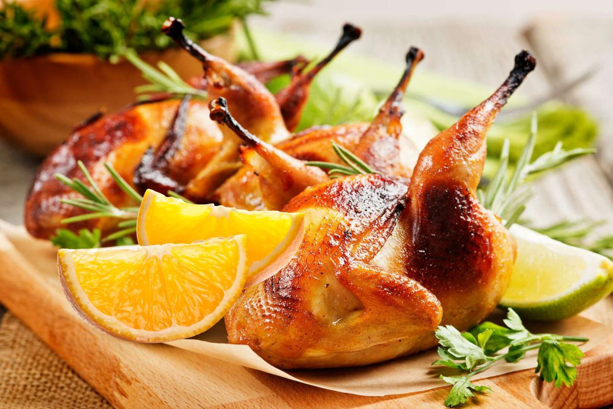 Запечённые перепела