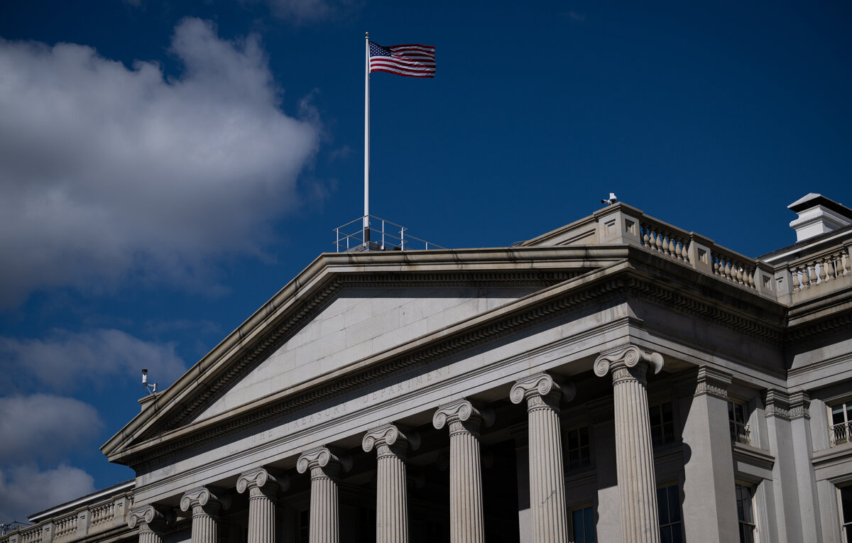    Здание Минфина США  Graeme Sloan/Sipa USA via Reuters Connect