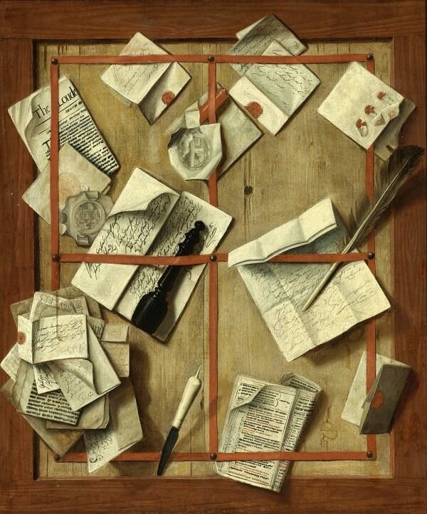 Натюрморт обманка. К.Гейсбрехт