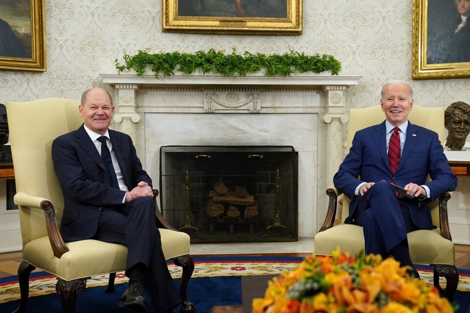     Визит Олафа Шольца в Вашингтон готовился долго  REUTERS