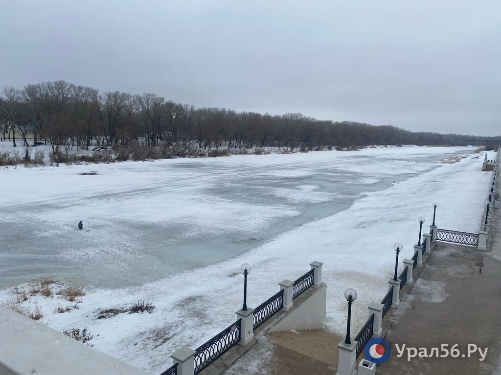    Как выглядит река Урал в Оренбурге за 4 недели до вскрытия? Фотофакт Урал56.Ру