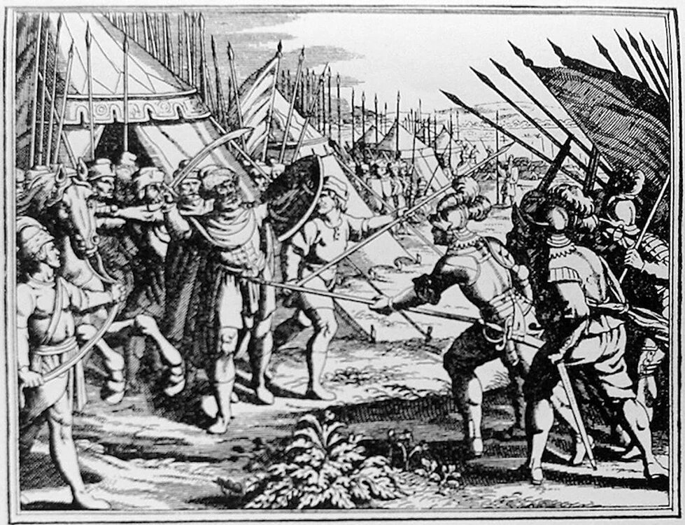 Гравюра 1703 года, изображающая убийство Михая Храброго.