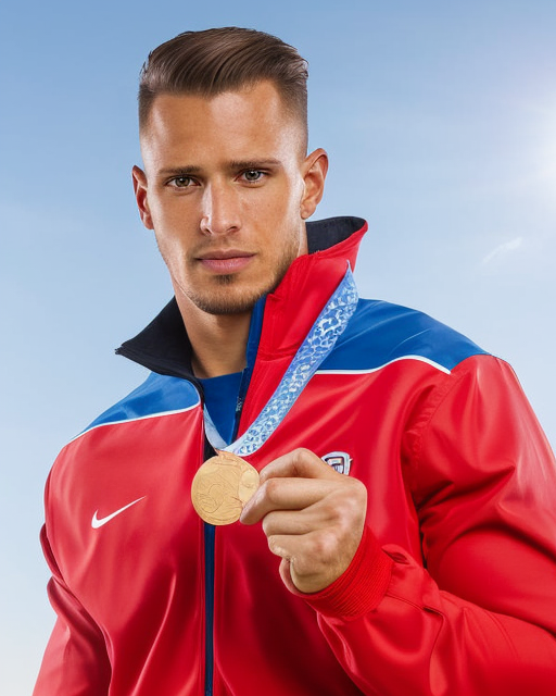 Спортсмен. Нарисовал со starryai