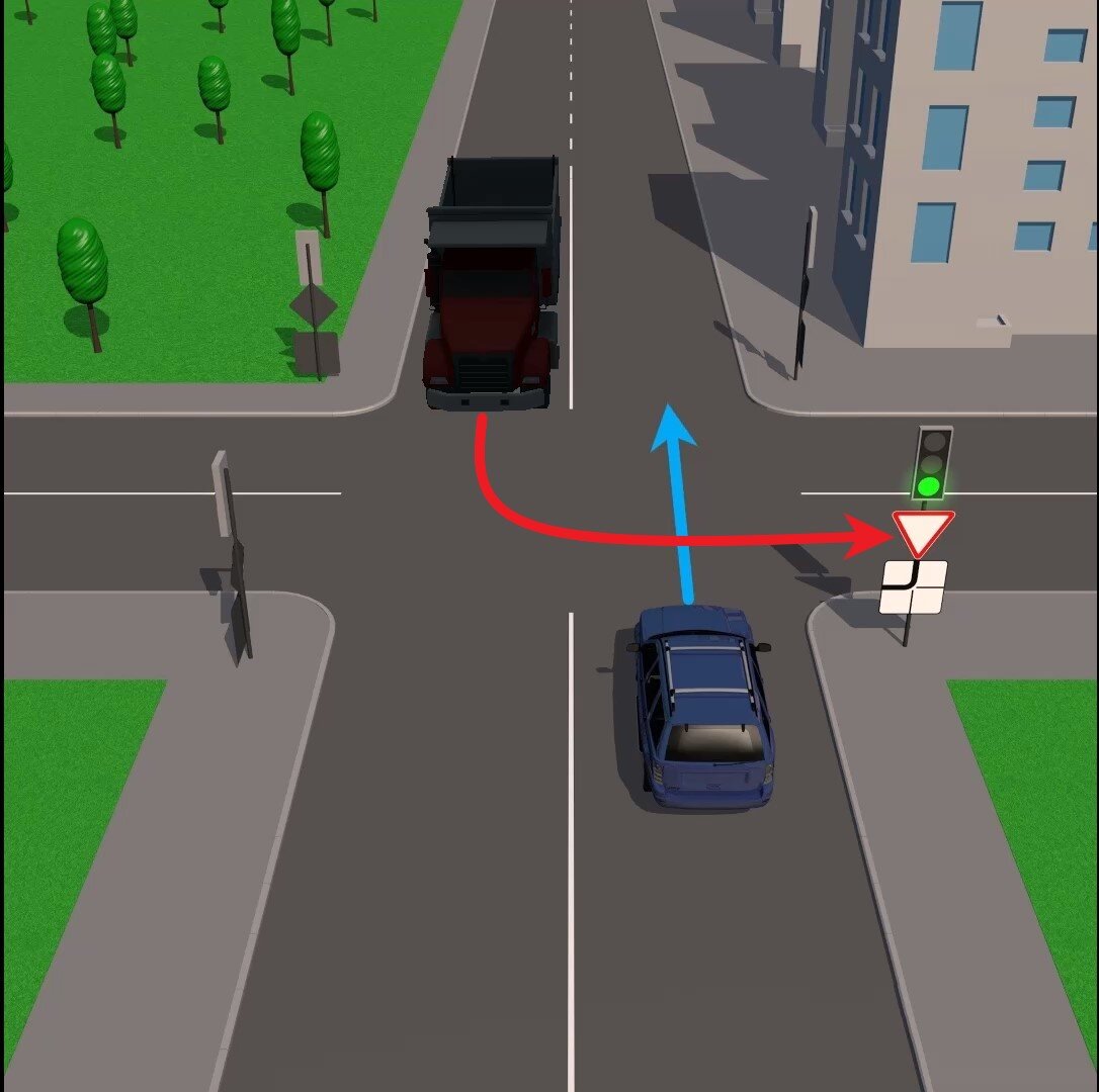 Задача бывалому водителю кто первым проедет в такой ситуации