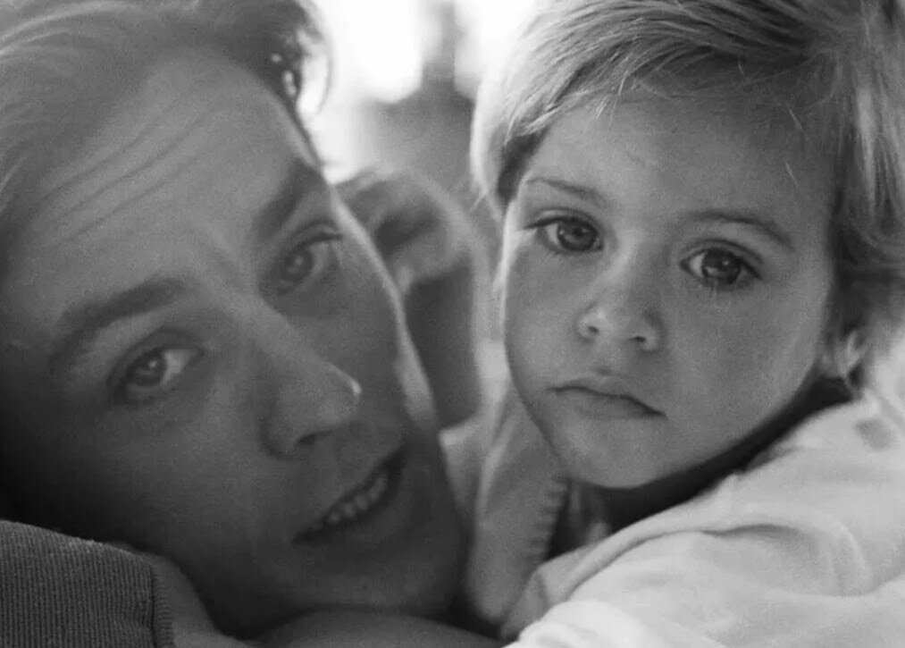 Ален Делон с маленьким сыном