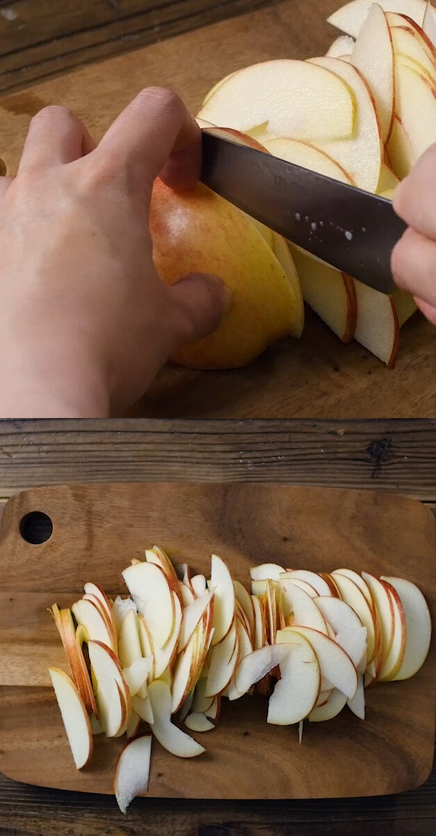 Пирог — невидимка с яблоками