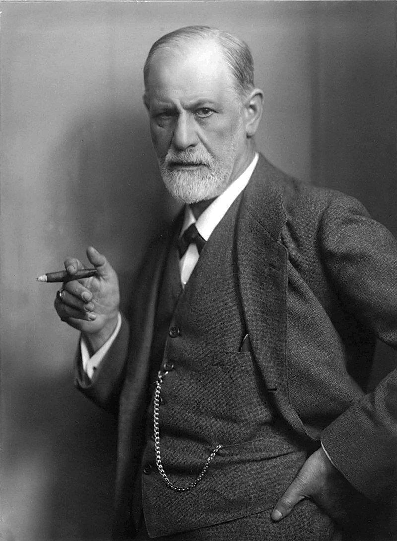 Photographic portrait of Sigmund Freud, signed by the sitter ("Prof. Sigmund Freud")