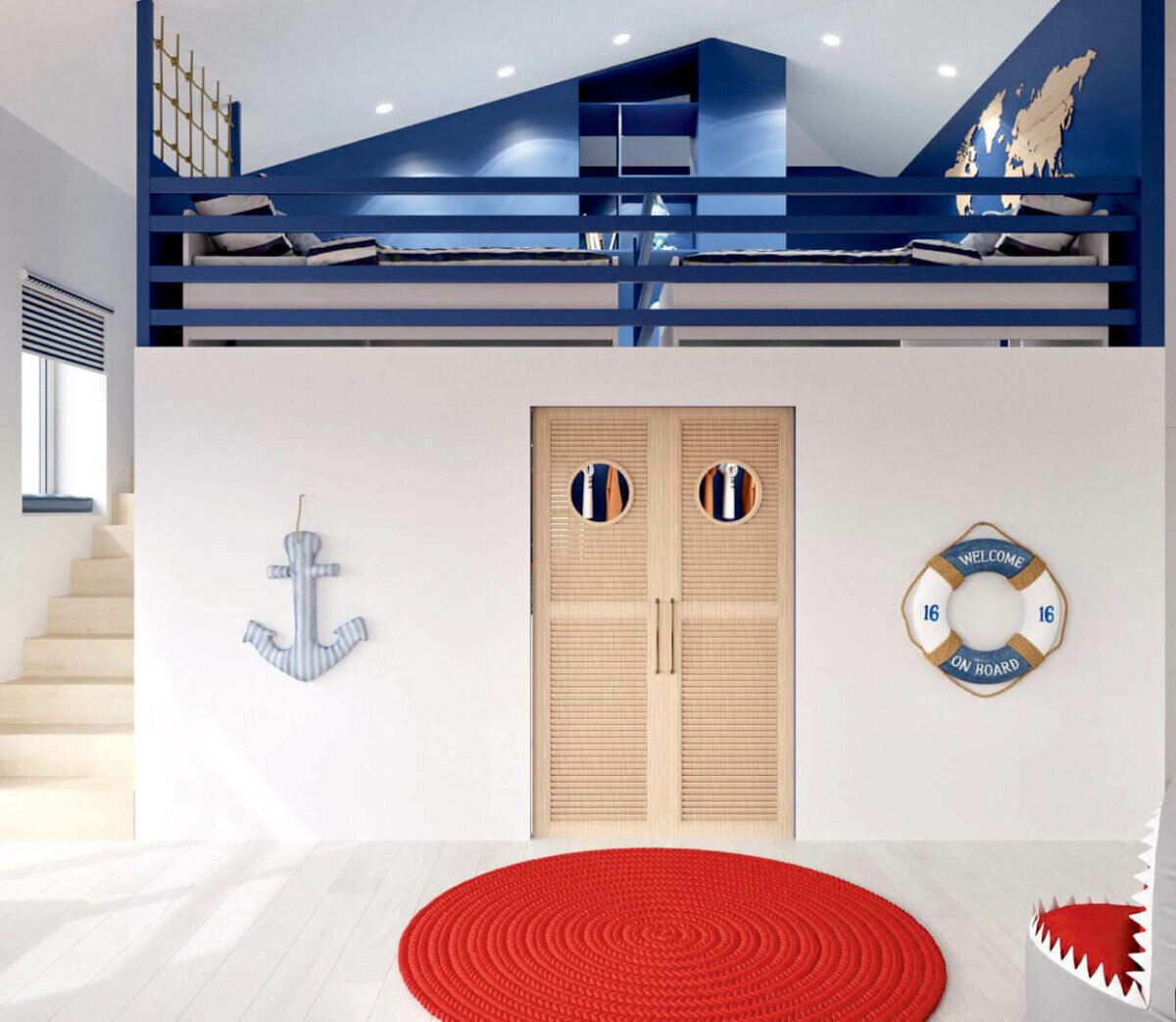 Тематическое оформление просторной детской фото 1