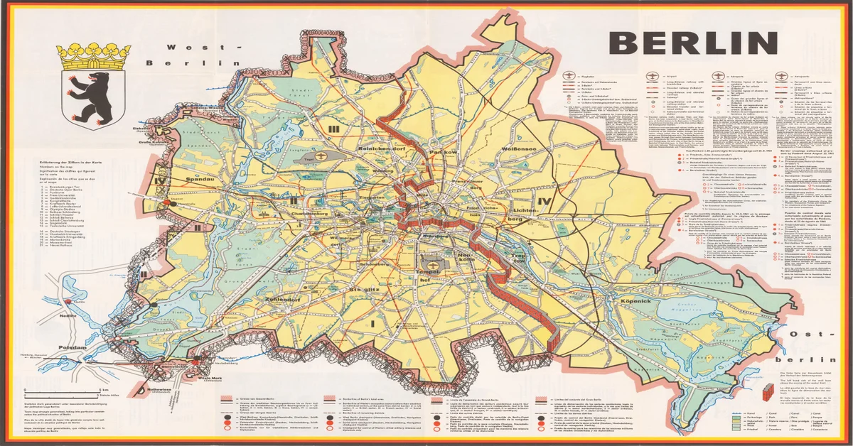Карта западного и восточного берлина