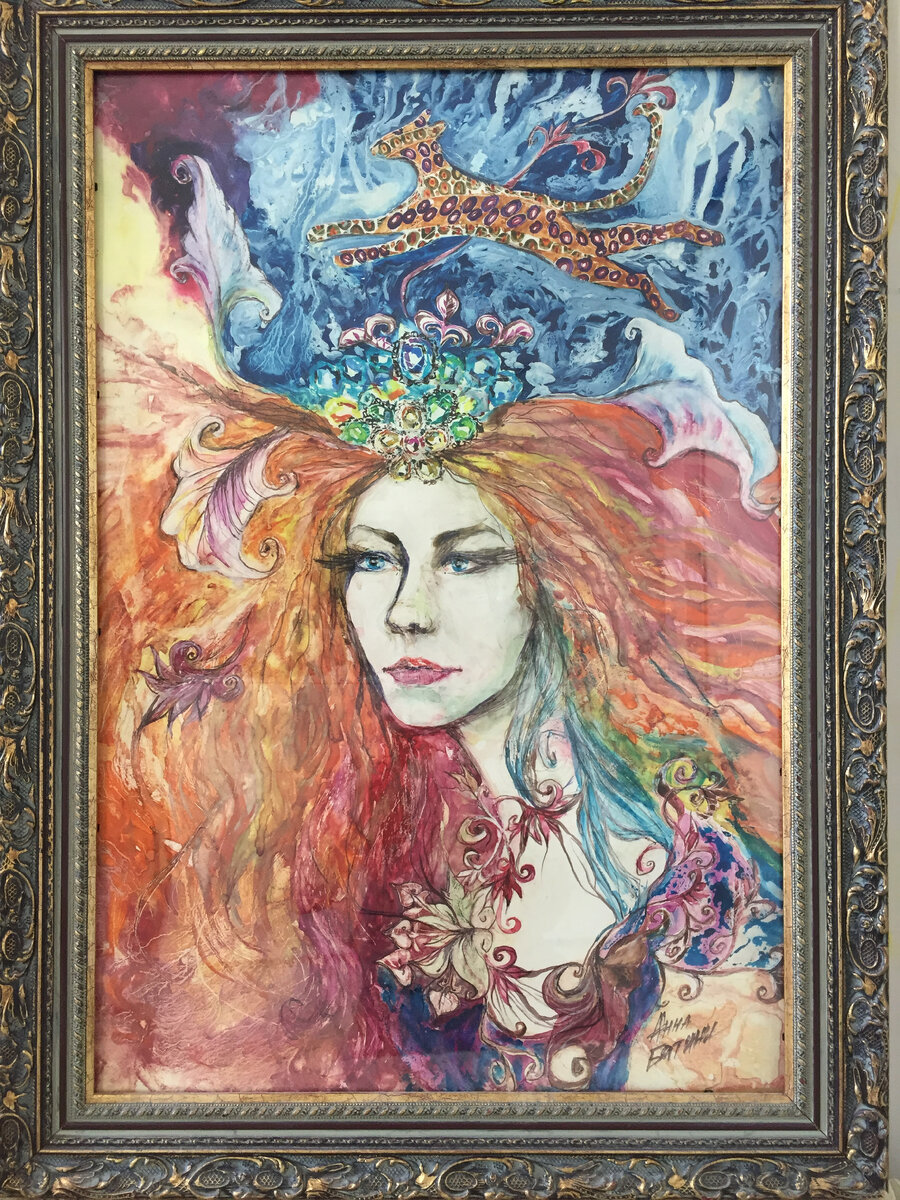 Друзья увидят твои крылья ... гуашь Анна Седелева-Батини.