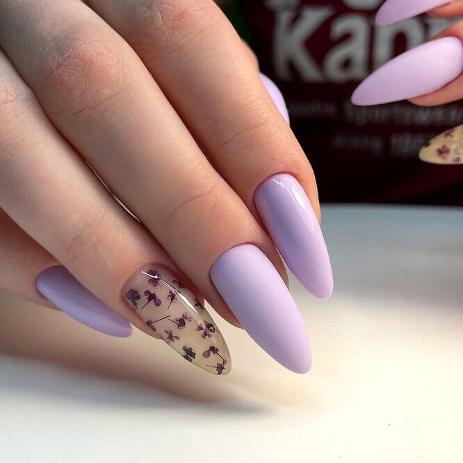Изысканный маникюр с сухоцветами: самая нежная идея для дизайна ногтей