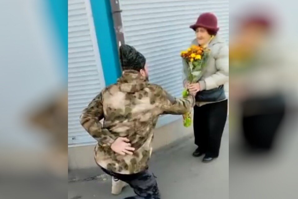     Военнослужащего уже прозвали «бавтугайским рыцарем». Фото: стоп-кадр видео