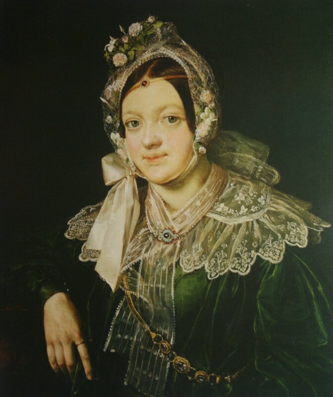 "Дама в зеленом платье" 1838
