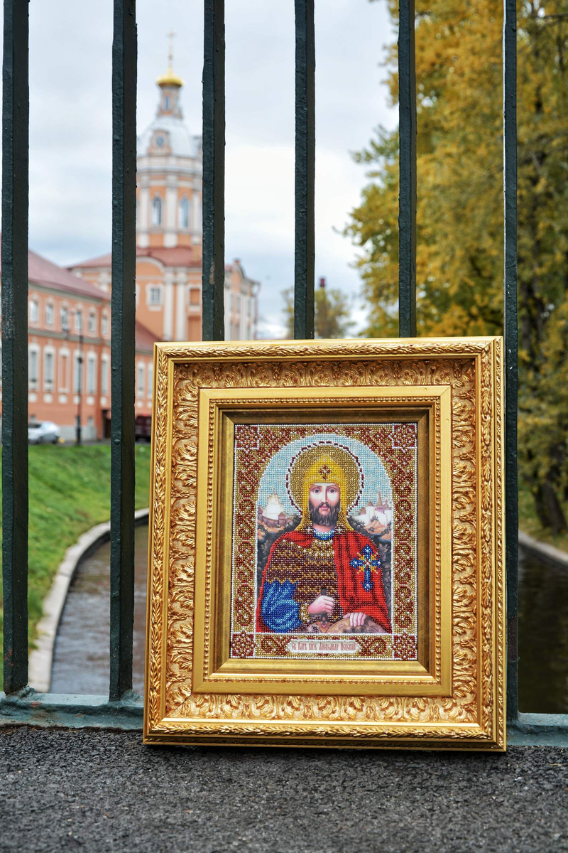 Фото: Рукоделие в УСАДЬБУШКЕ. Набор для вышивания бисером «Александр Невский». Производитель «Паутинка»