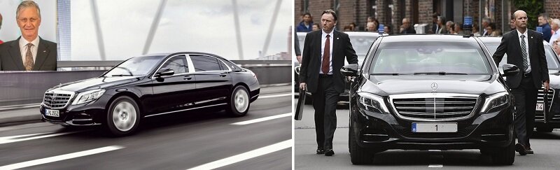 Mercedes S-Class является предпочтительным автомобилем мировой элиты. Это эталон роскошных седанов, и его модифицированные вариации часто выбирают в качестве официальных автомобилей. Особенно в странах, где нет местного производителя, который мог бы предложить что-то подобающее венценосным особам.