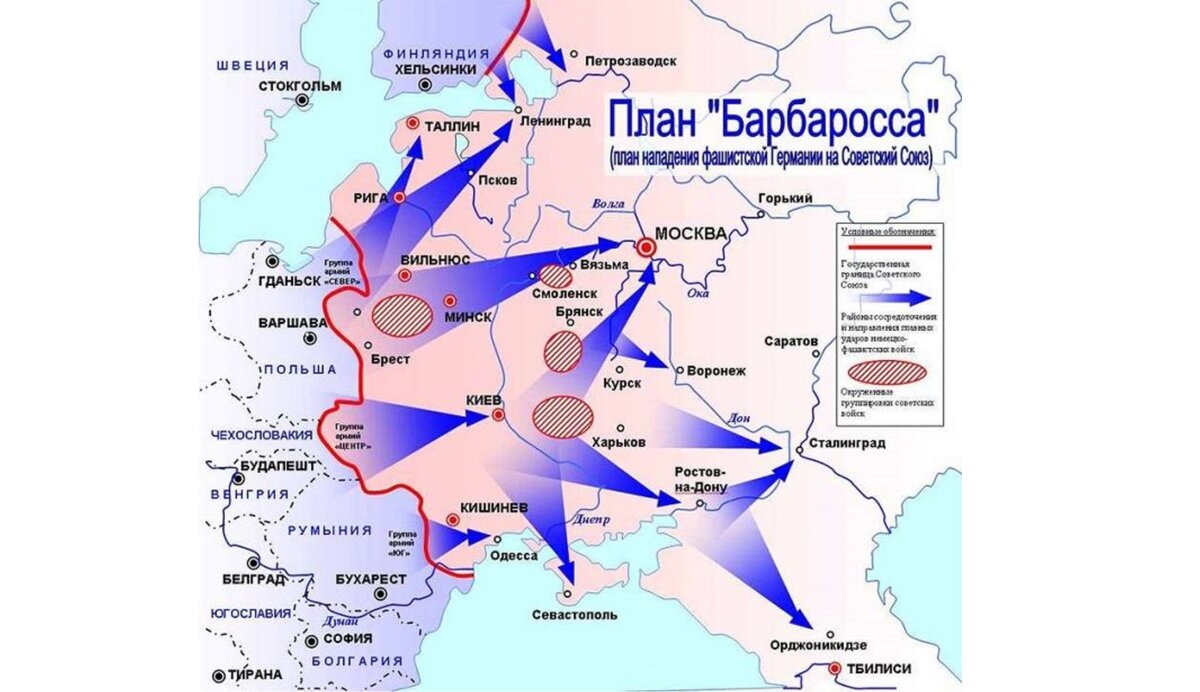 План "Барбаросса". Взято из открытых источников