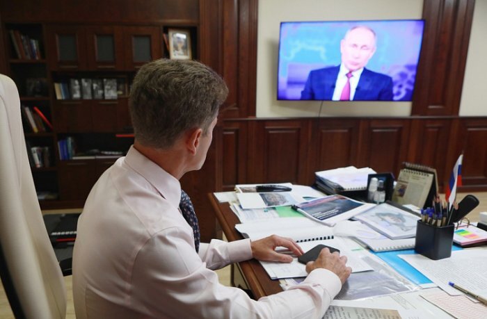 primorsky.ru, губернатор следил за прямой линией на работе