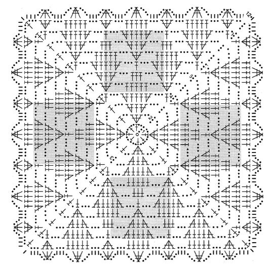 Прямоугольное вязание крючком со схемами