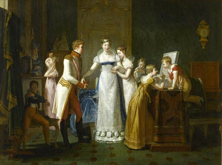 Прощание Марии-Луизы с семьей, Полина Озу , 1812 год. 