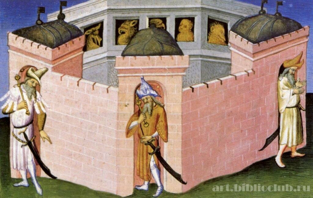 иллюстрация Марко Поло - столица Великого Хана, Хан-Балык (типично европейский город, восточных или китайских мотивов не видно)