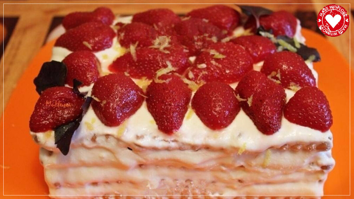 Торт из печенья и творога