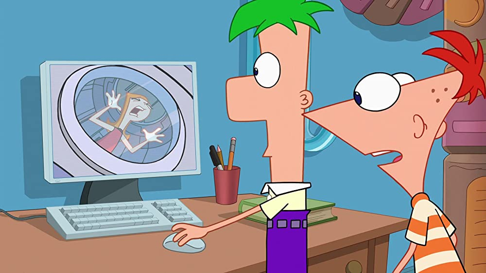 Кадр из фильма Phineas and Ferb the Movie: Candace Against the Universe. Режиссер: Боб Бауэн. Художник: Рубен Чавез. Производство: Walt Disney Television Animation. Показ в России: WDSSPR 