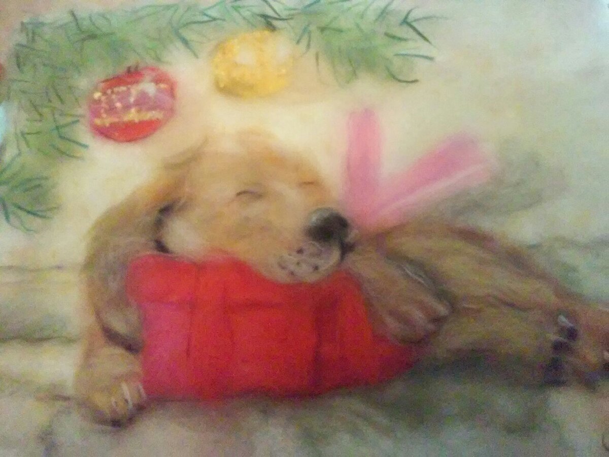 Одна из моих картин шерстью для настроения