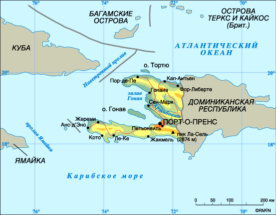 Остров гаити политическая карта