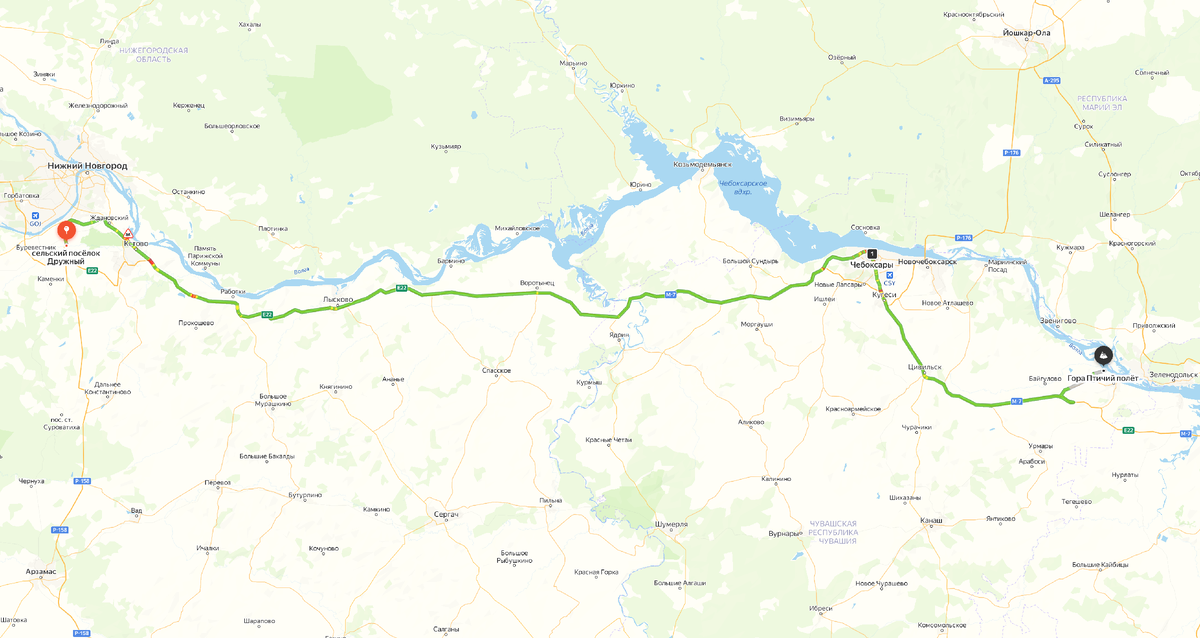 Птичий полет чувашия карта