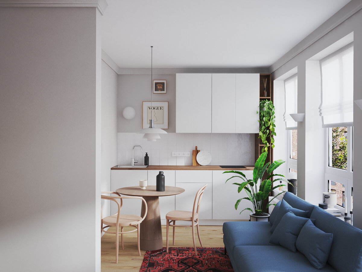 проект однокомнатной квартиры 36м2. DSGN HUB