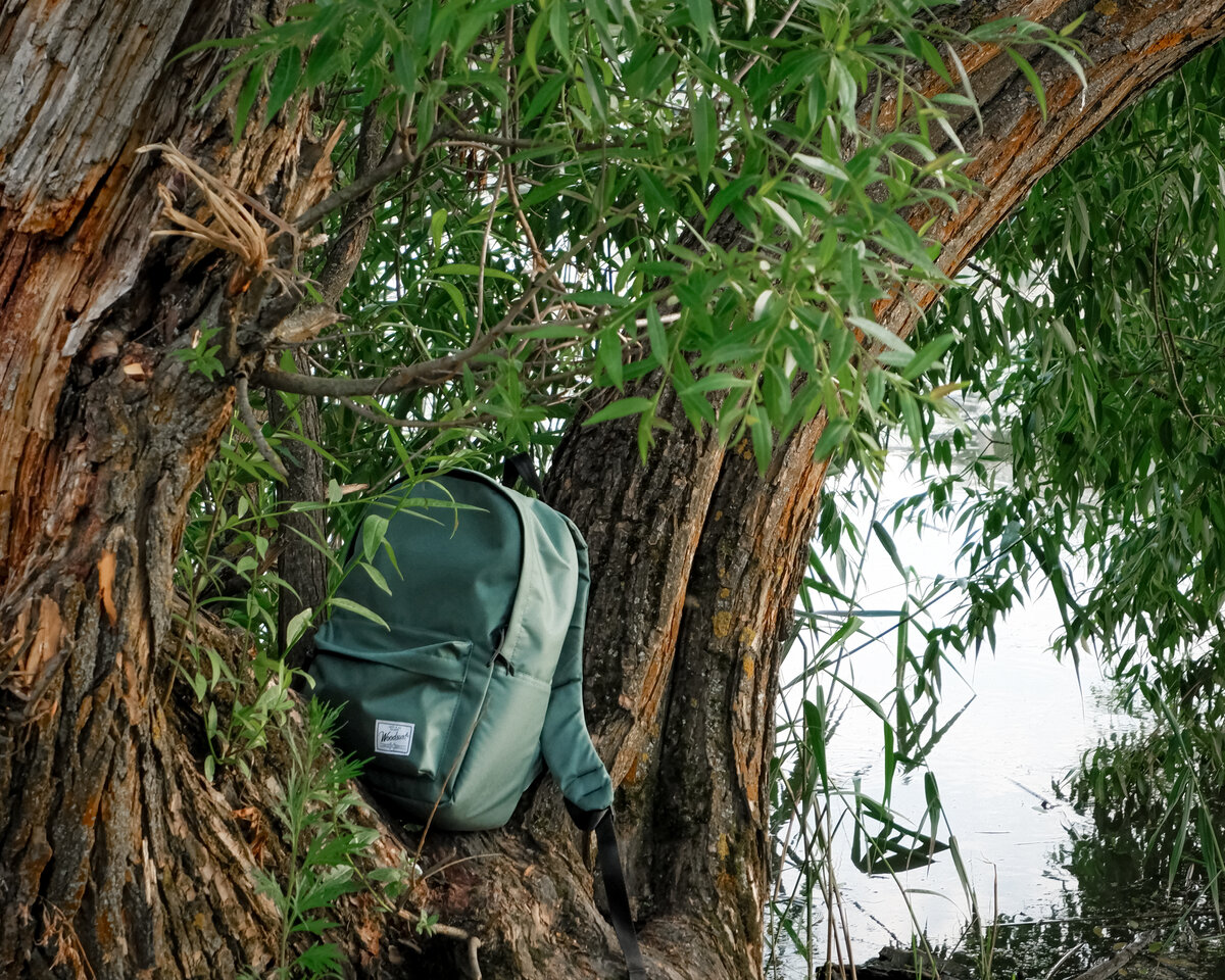 Рюкзак прекрасно сочетается с природой
