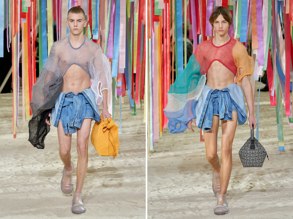 Мохеровые куцые облака. ЛИСТАЙТЕ. Мой коллаж отсюда https://vogue.ua/ua/gallery/collections/loewe-menswear-osen-zima-2022-2023.html%0A