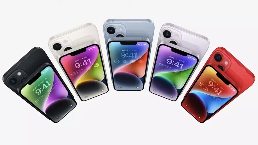    У простого iPhone 14 экран 6,1 дюйма, у iPhone 14 Plus &ndash; 6,7 дюйма. Фото: Apple