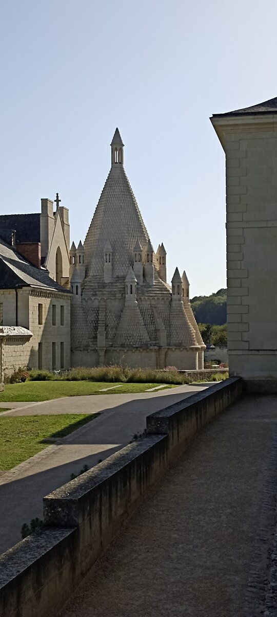 Аббатство Фонтевро. Здание кухни. Купоола - печные дымоходы