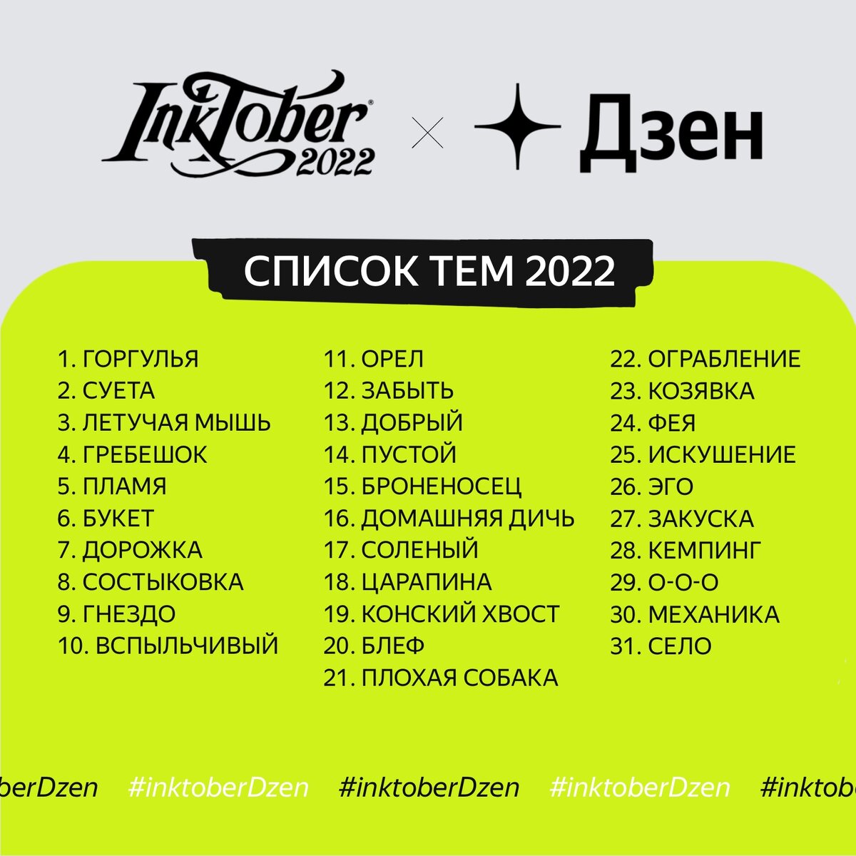 Итоги первой недели INKTOBER 2022 | Дзен.Комиксы | Дзен